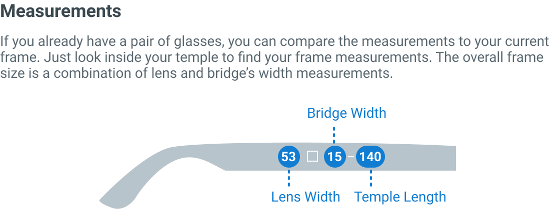 How to find your cheap glasses size