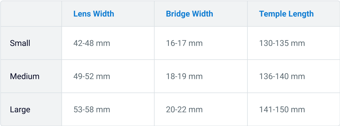 How to know your cheap glasses size